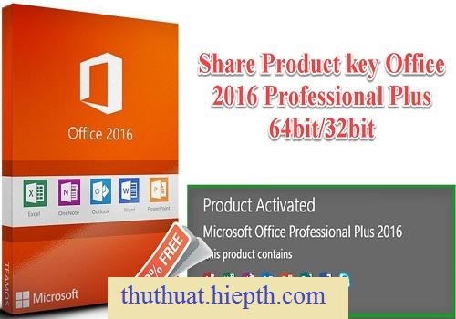 Share Product Key Office 2016 Professional Plus 2020 free